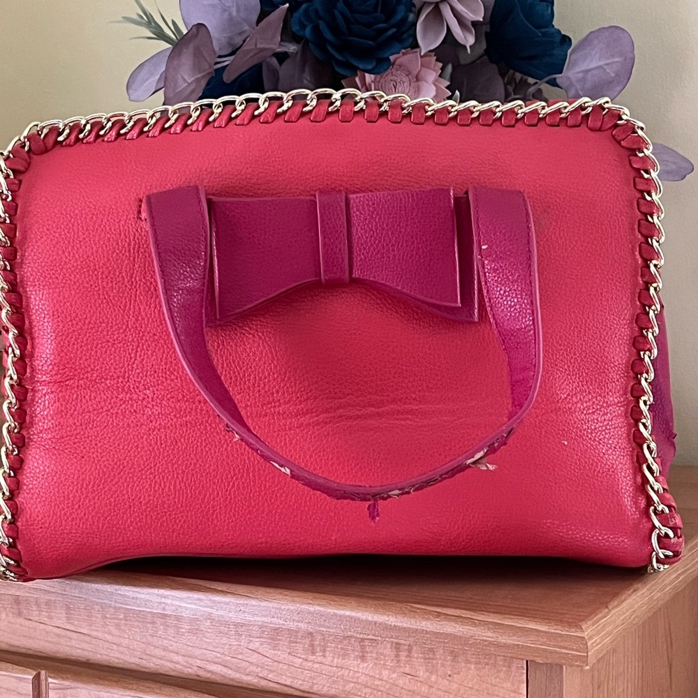 Betsey Johnson Red and Pink Handbag